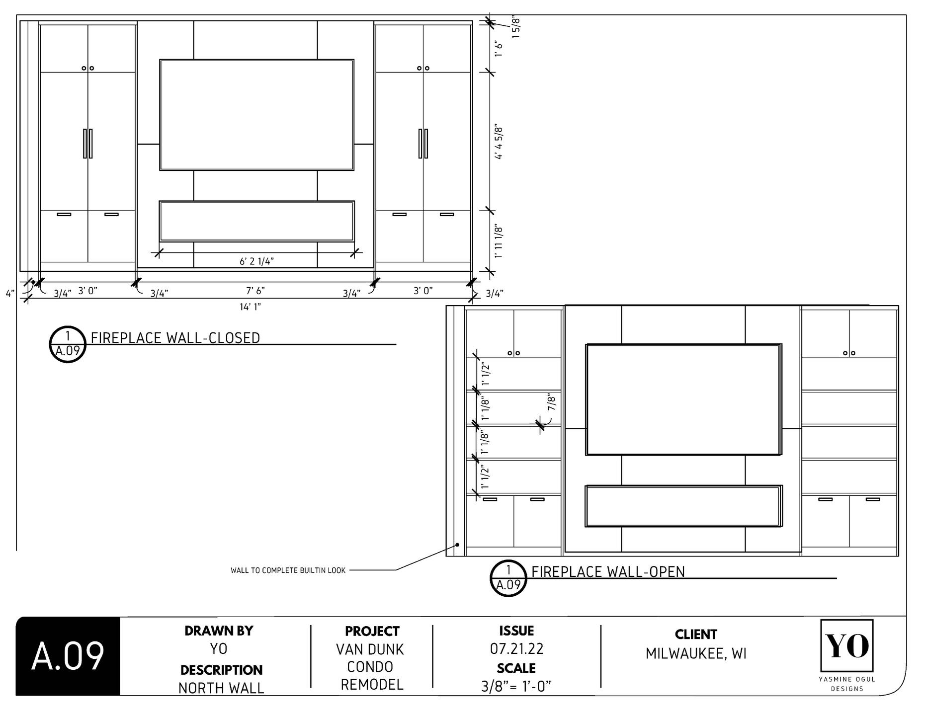 Fireplace Wall Elevation