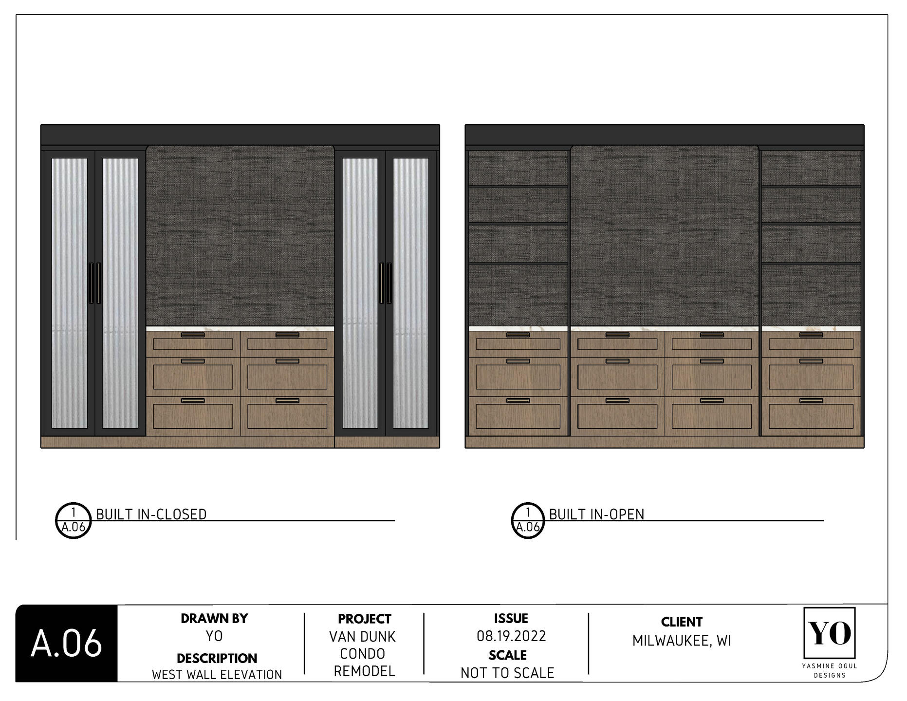 Dining Area Wall Elevation