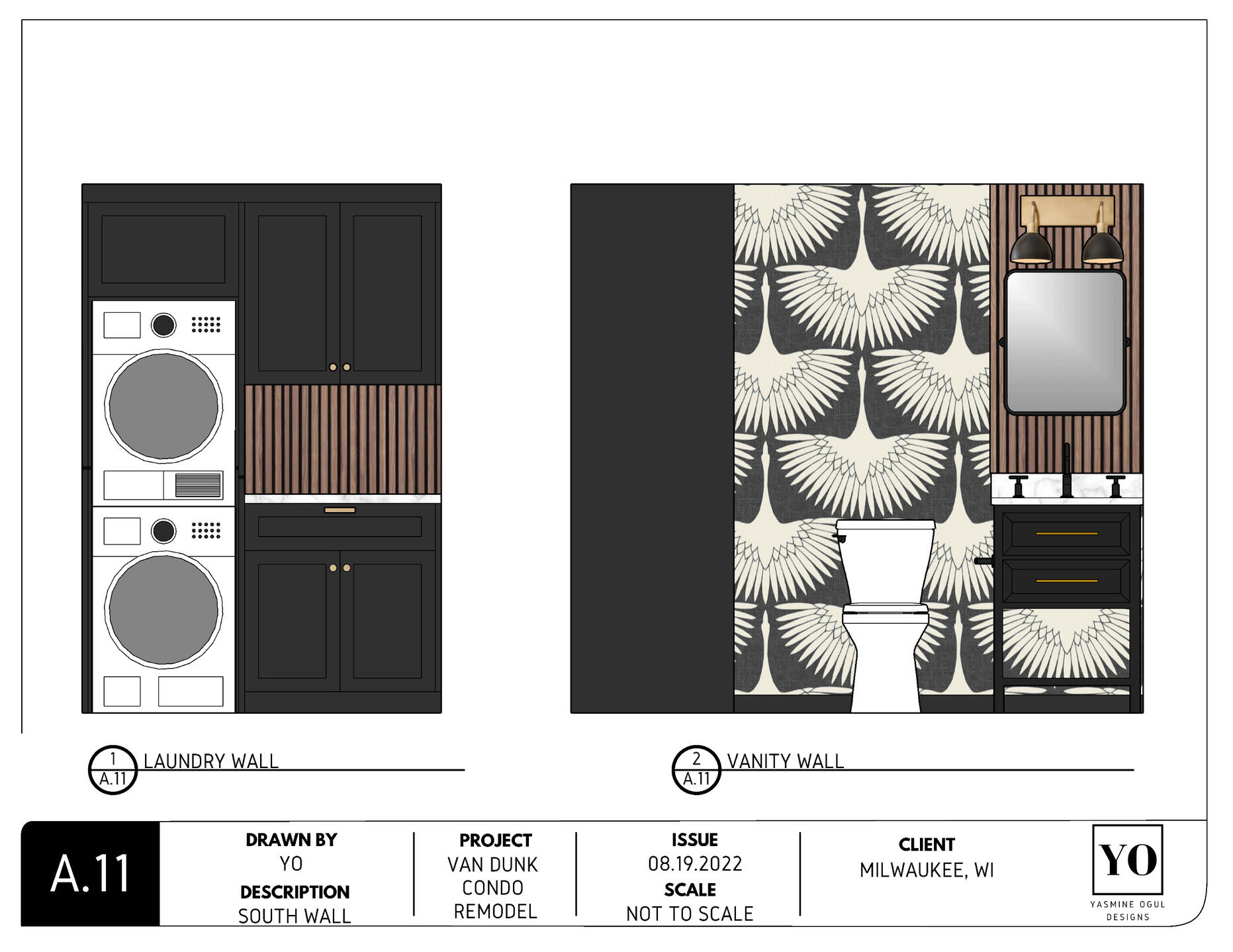 Powder room elevation
